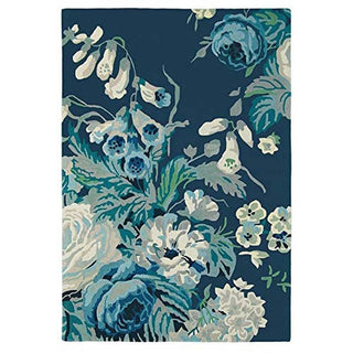 Greenish Color Pattern Hand Tufted Carpet
