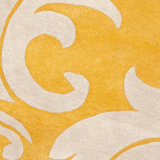 Carpet Planet Yellow Color Pattern Premium Hand Tufted Carpet