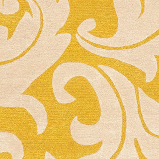 Carpet Planet Yellow Color Pattern Premium Hand Tufted Carpet