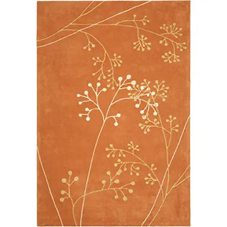 Scarlet Floral Hand Tufted Carpet & Rug